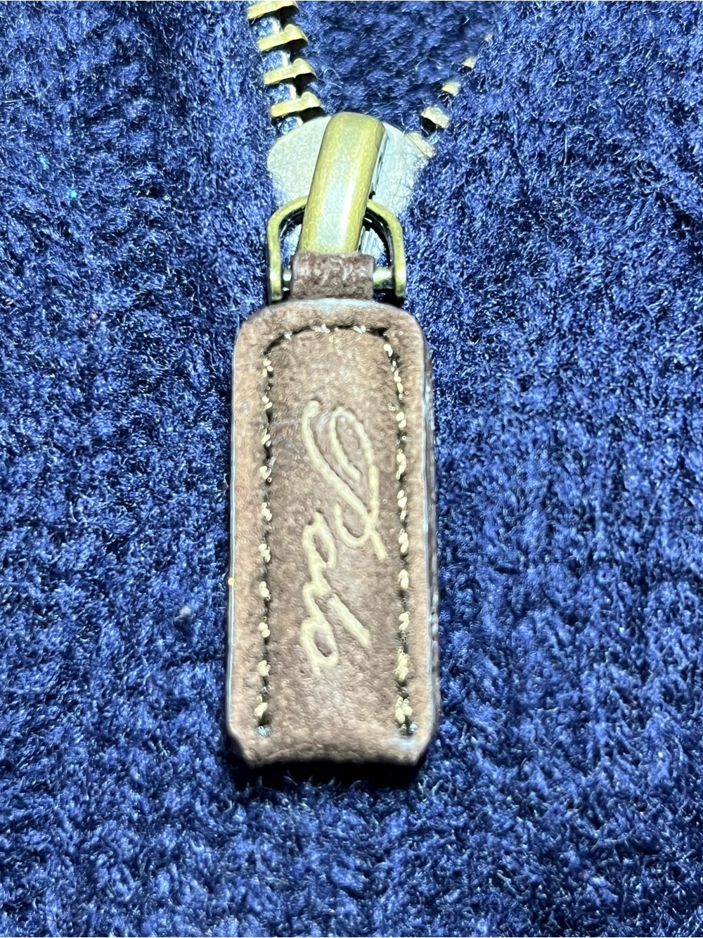 Polo Ralph Lauren 1/4 Zip Cable Knit Lambs Wool Sweater Mens Size Medium Blue - Picture 9 of 13